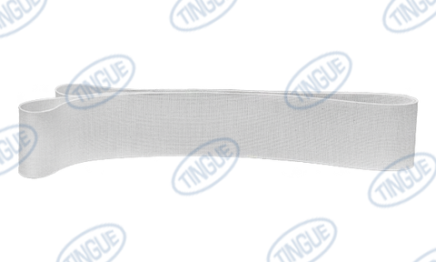 WHITE TINGUETHANE RIBBON 2-1/2" X 60" - WOVEN ENDLESS