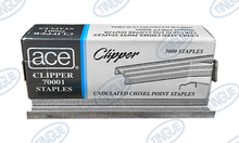 STAPLES - ACE CLIPPER (70001) STAPLES - 5000 STAPLES/BOX