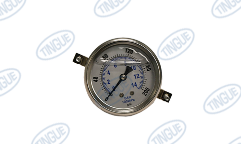 GAUGE STEAM PRESSURE 0-200 PSI/BAR