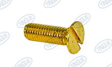 SCREW, FLAT, BRASS, M8X25MM